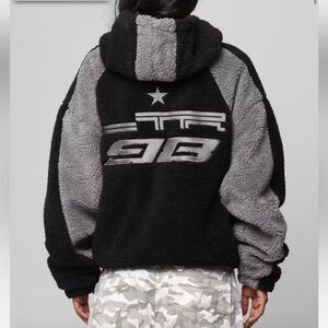 NEW Loiter Speedway Fleece Jacket Black Women’s Small